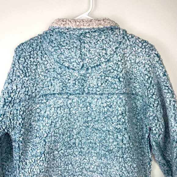 American Outdoor Co True Grit Quarter Zip Blue Sherpa Fleece Pullover Women's XS - Picture 9 of 13